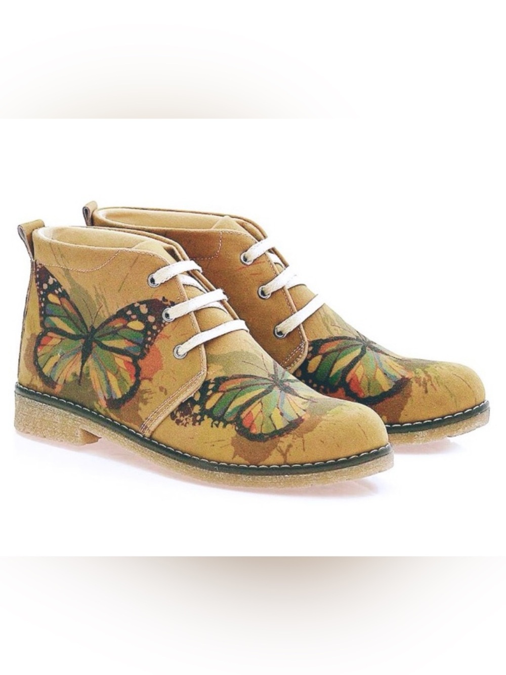 Goby Butterfly Chukka Ankle Boots EU 37 US 6.5 Lace Up Boho